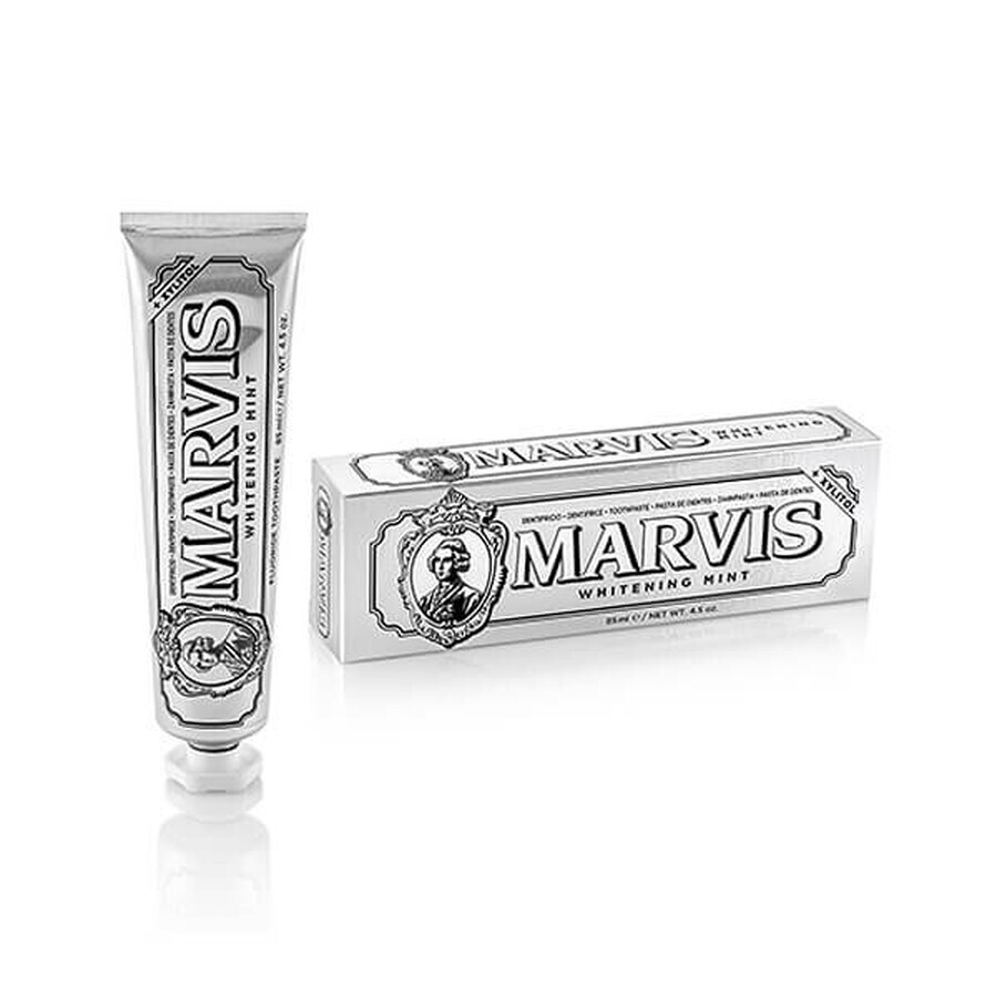 Whitening Mint Marvis toothpaste with teeth enamel whitening effect, 85 ml, Ludovico Martelli