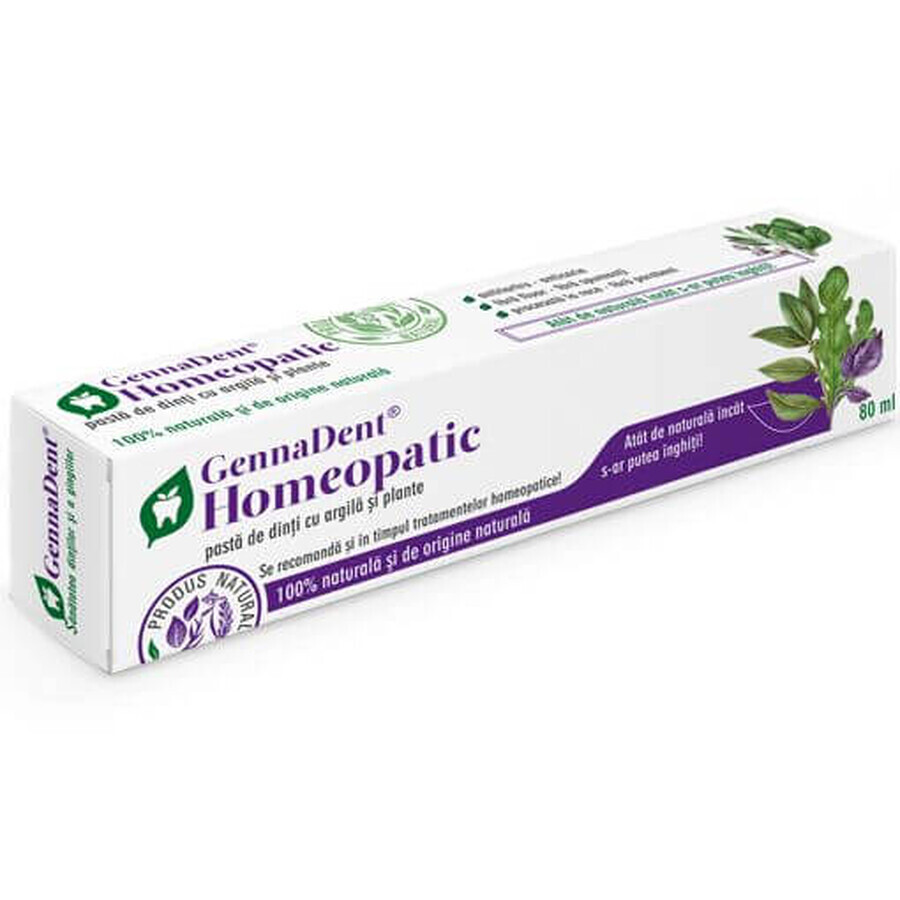 Dentifrice homéopathique GennaDent, 80 ml, Vivanatura