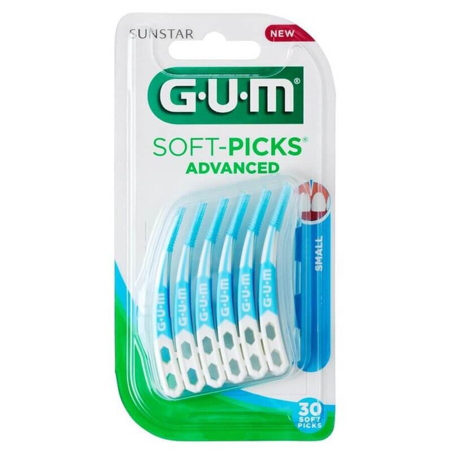 Soft-Picks Advanced Petites brosses interdentaires, 30 pièces, Sunstar Gum