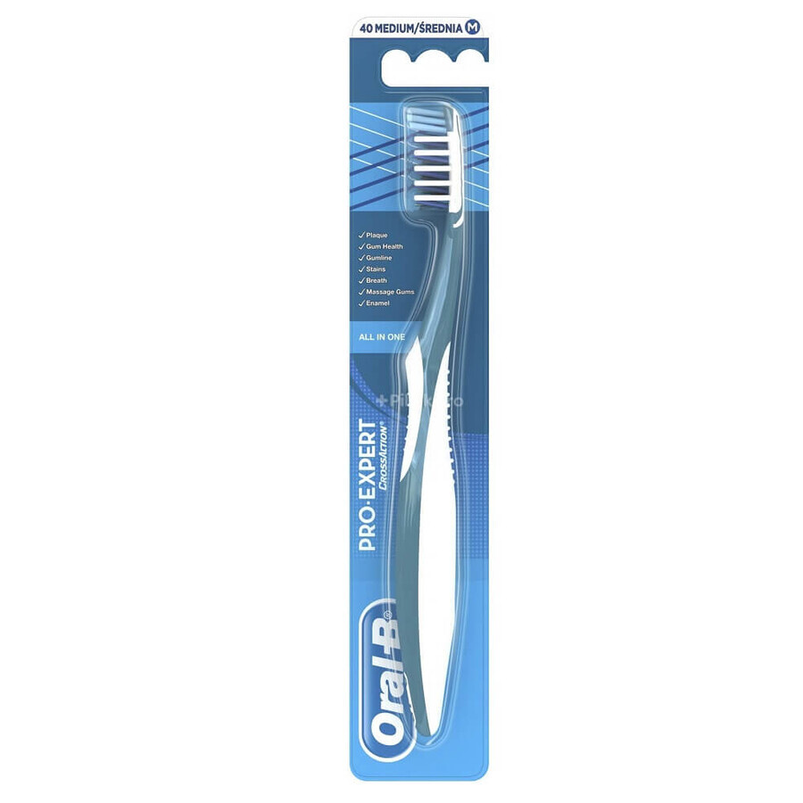 Periuta de dinti manuala Pro-Expert CrossAction All In One, 40 Medium, Oral-B