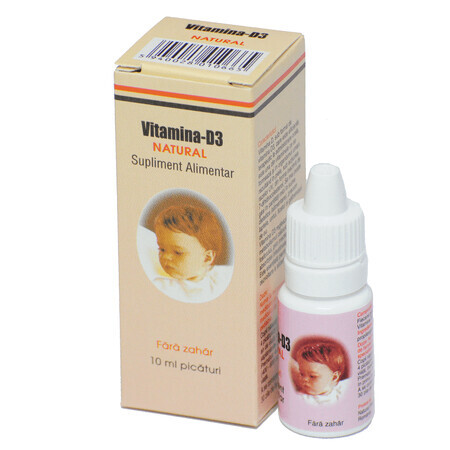 Gocce con Vitamina D3 Naturale, 10 ml, Natural Pharmaceuticals