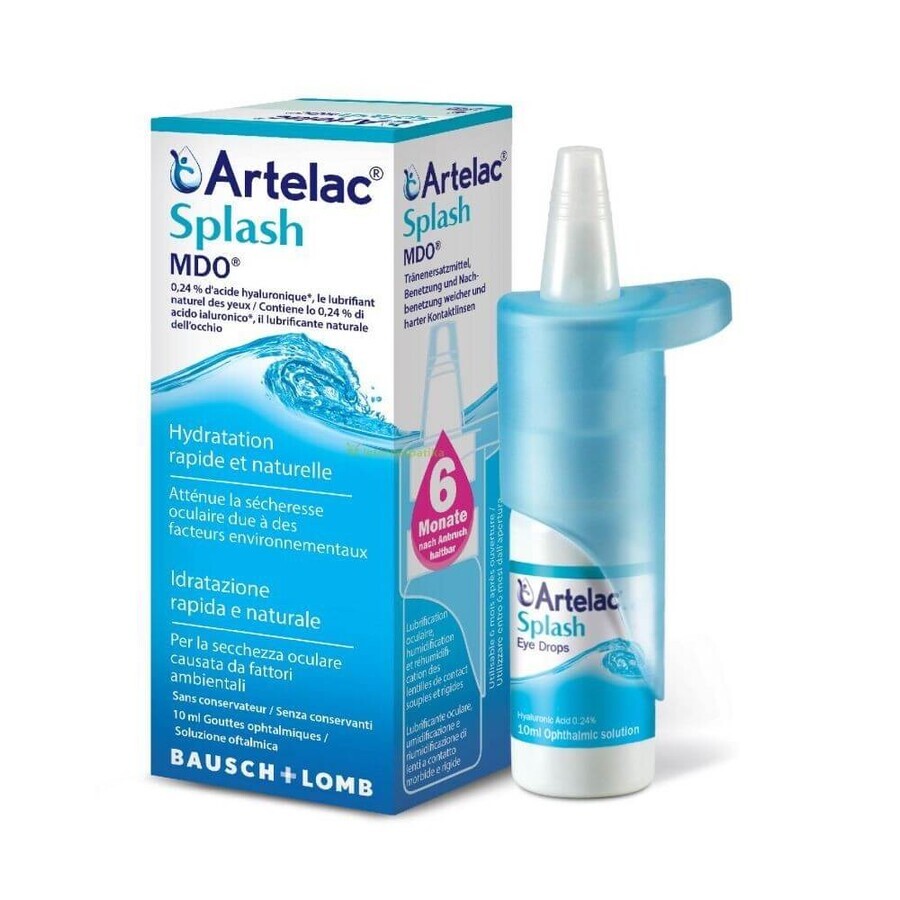 Artelac Splash MDO Oogdruppels, 10 ml, Bausch Lomb Beoordelingen