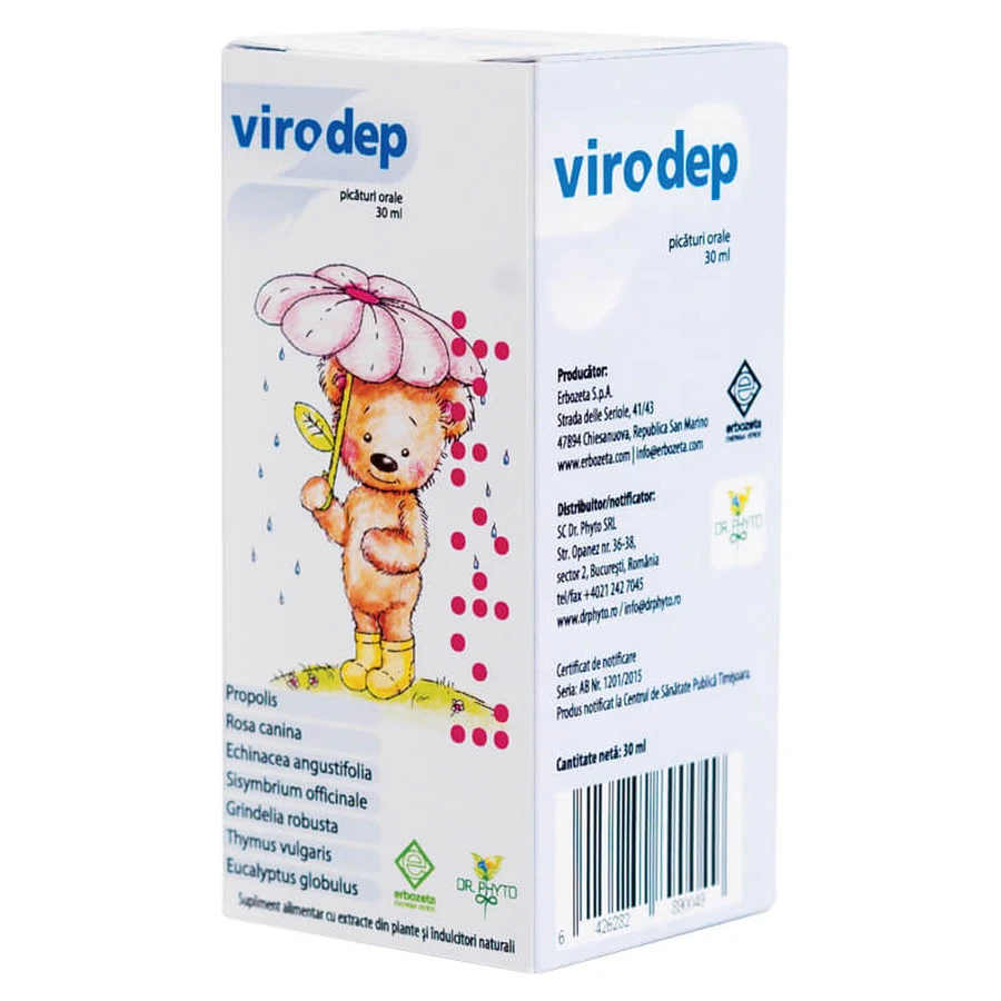 Virodep gotas orales para niños, 30 ml, Dr. Phyto
