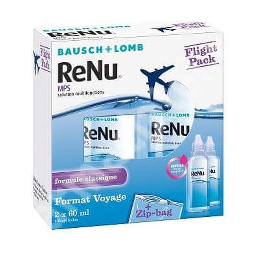 Picaturi pentru dezinfectarea lentilelor de contact Renu MultiPlus, 2x60 ml, Bausch Lomb