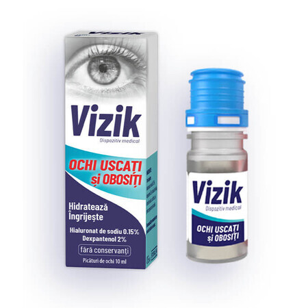 Vizik, Collirio per Occhi Secchi e Stanchi, 10 ml, Zdrovit 