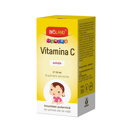 Bioland Junior Vitamina C soluzione orale gocce, 10 ml, Biofarm