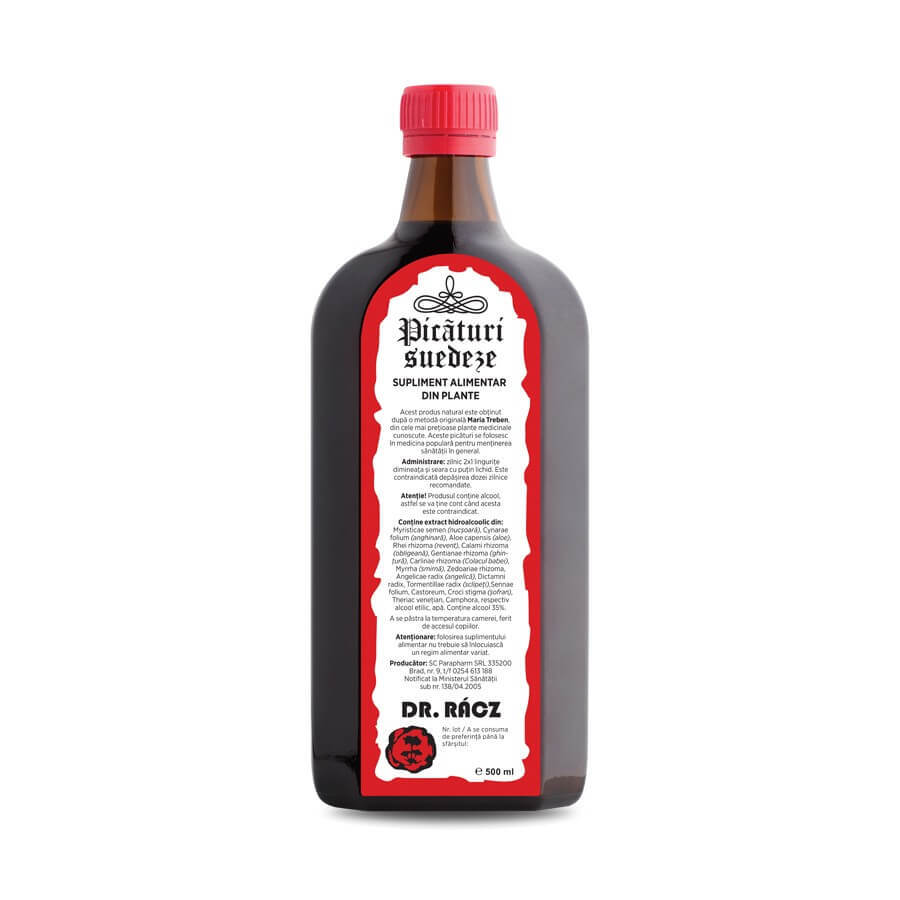 Picături Suedeze Dr Racz, 500 ml, Parapharm recenzii