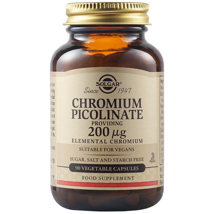 Chromium Picolinate 200 mcg, 90 capsules, Solgar