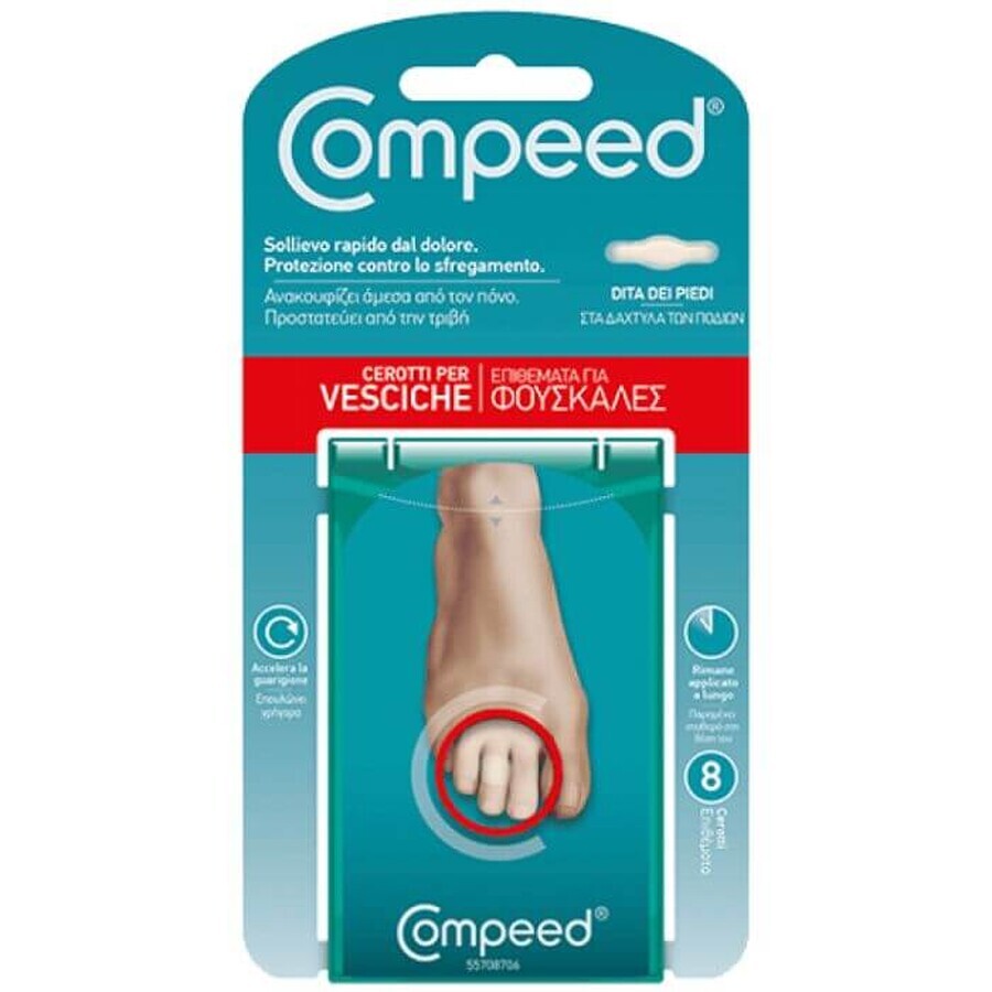 Plasturi interdigitali pentru bășici Blister Toes, 8 bucati, Compeed