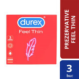 Condoom Voelbaar Dun, 3 stuks, Durex