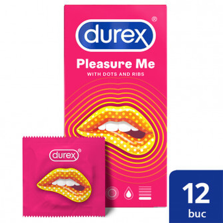 Prezervative Pleasure Me, 12 bucati, Durex