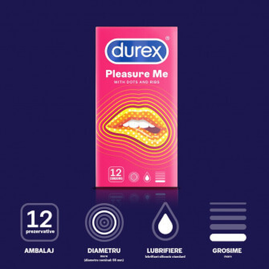 Préservatif Pleasure Me, 12 pièces, Durex