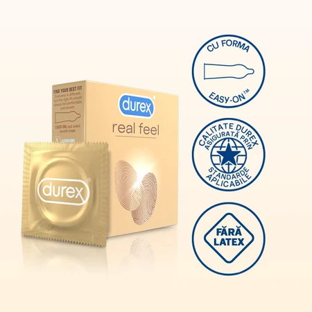Condom Real Feel, 3 pieces, Durex