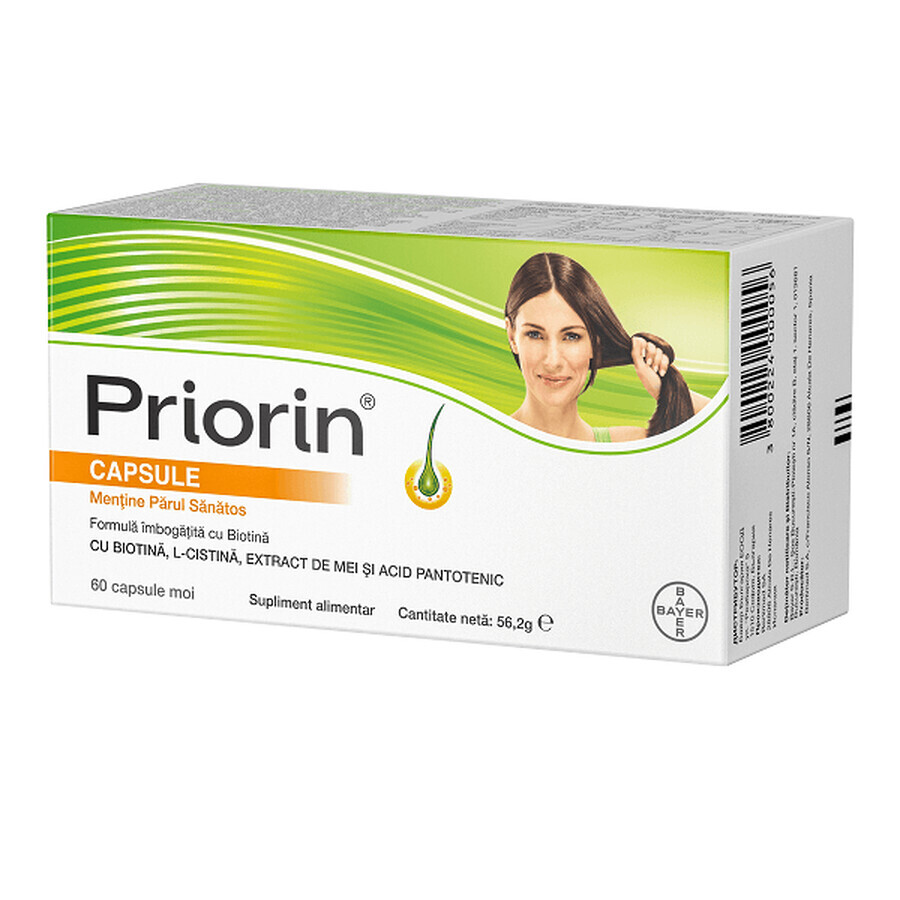 Priorin maintient des cheveux sains, 60 capsules, Bayer Évaluations