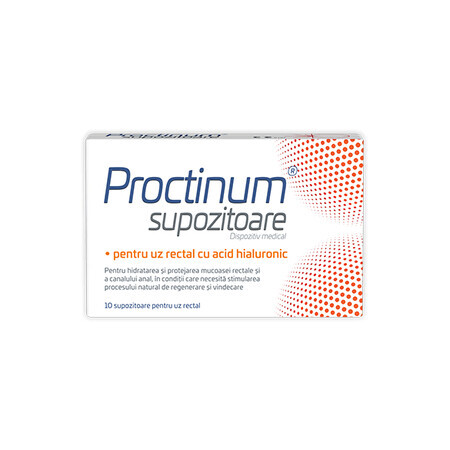 Proctinum hyaluronzuur zetpillen voor aambeien, 10 stuks, Zdrovit