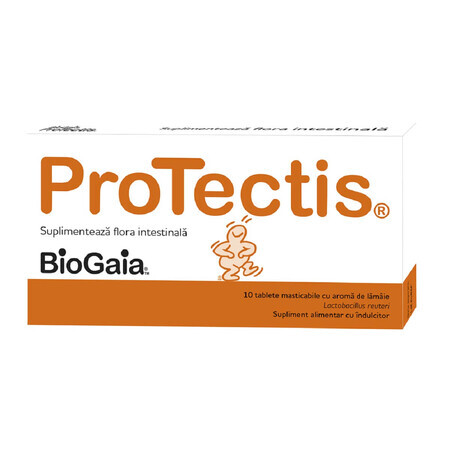 Protectis met citroensmaak, 10 kauwtabletten, BioGaia