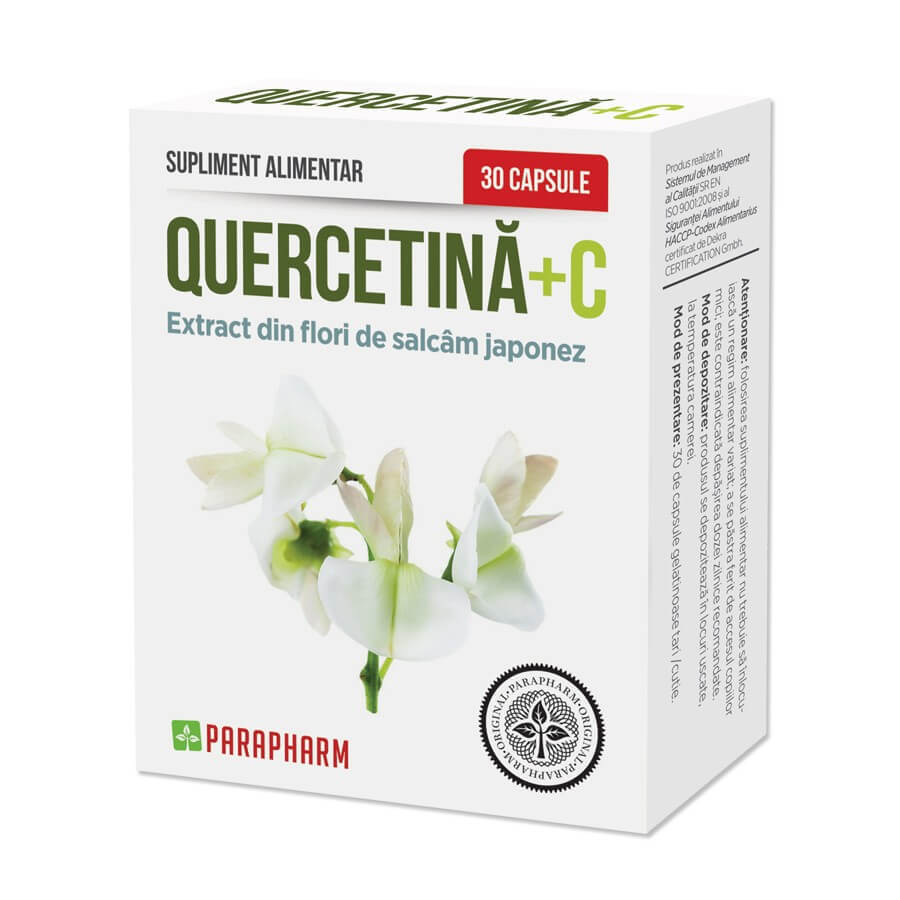Quercetine+C, 30 capsules, Parapharm