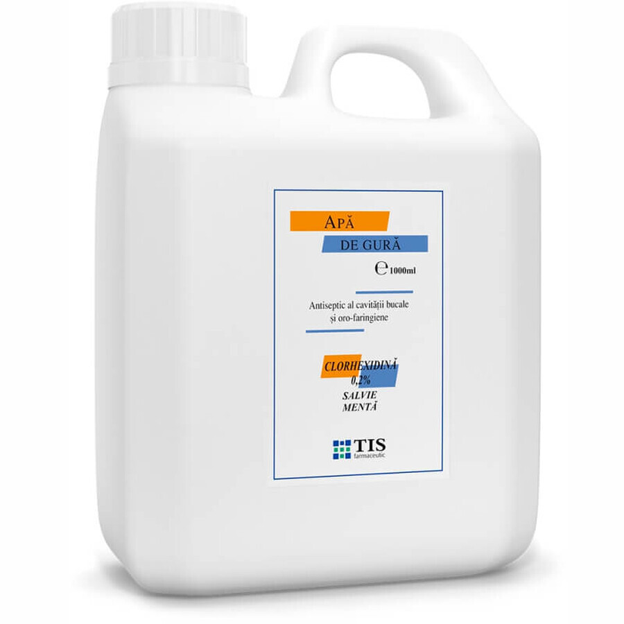 Bain de bouche avec Chlorhexidine 0,2%, 1000 ml, Tis Pharmaceutical