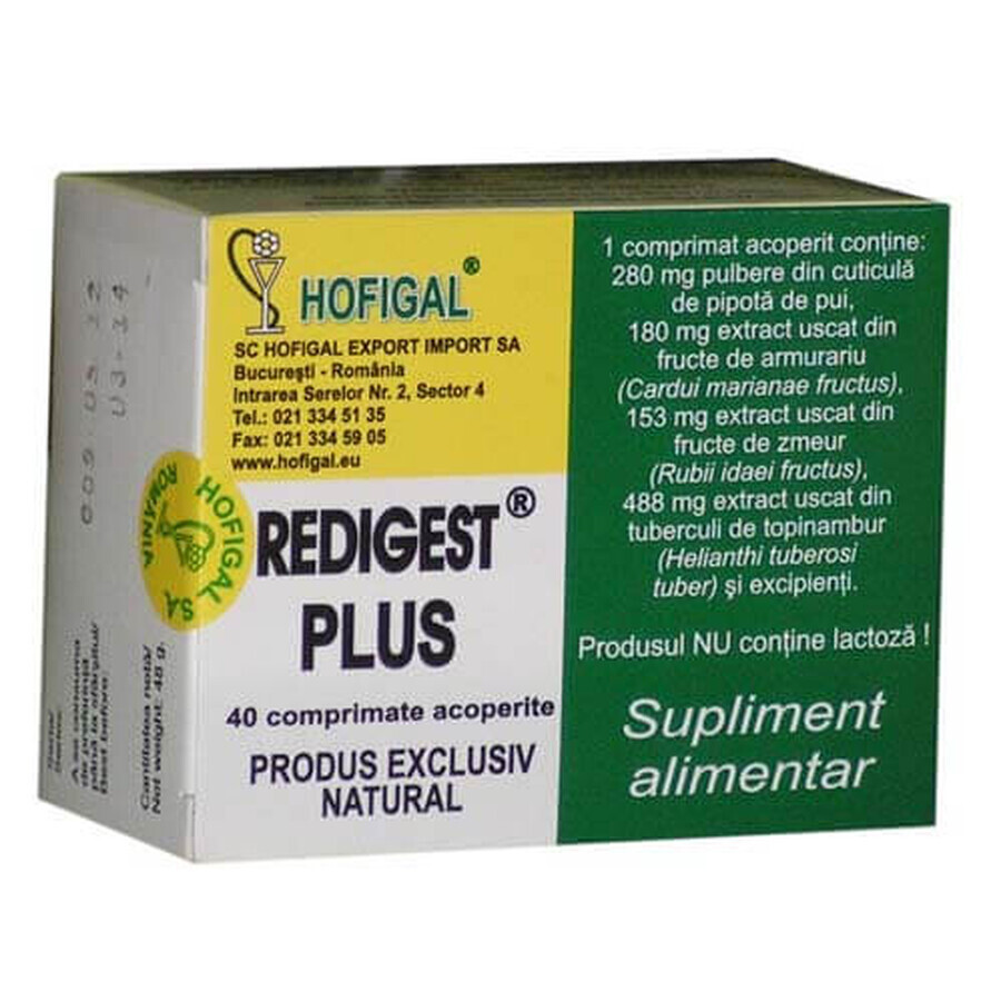 Redigest Plus, 40 tabletten, Hofigal Beoordelingen
