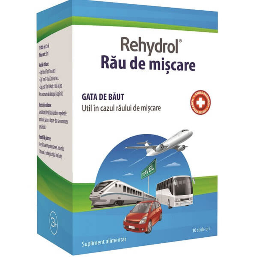 Rehydrol Mal des transports, 10 sticks, MBA Pharma Innovation