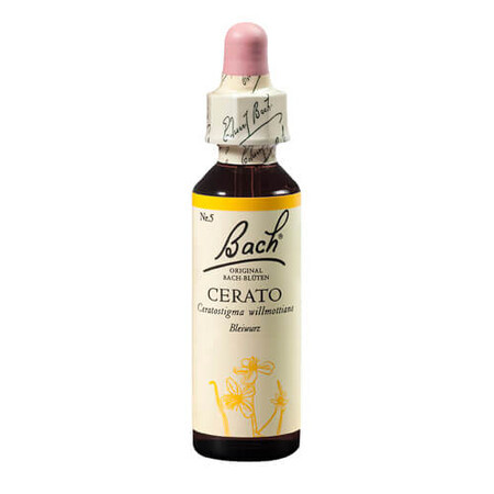 Remediu floral picaturi Cerato Original Bach, 20 ml, Rescue Remedy