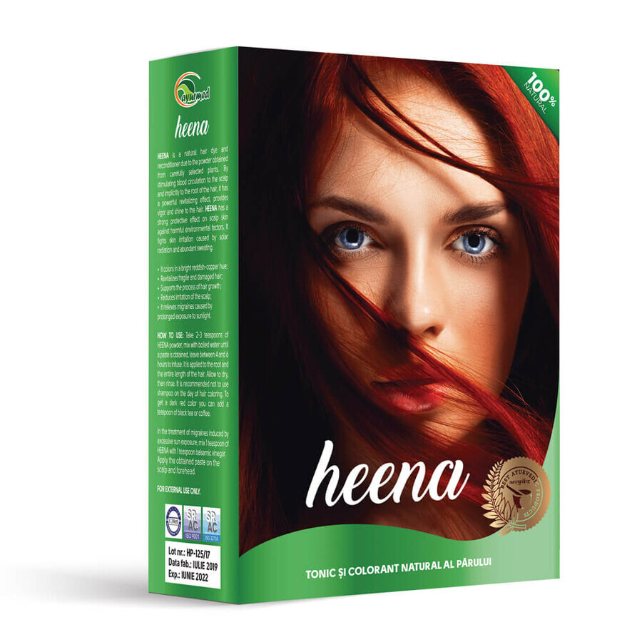 Natuurlijke Henna Haar Revitalisator, 100 g, Ayurmed