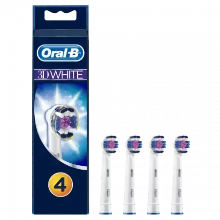 Elektrische tandenborstelhouder Braun 3D White, 4 stuks, Oral-B