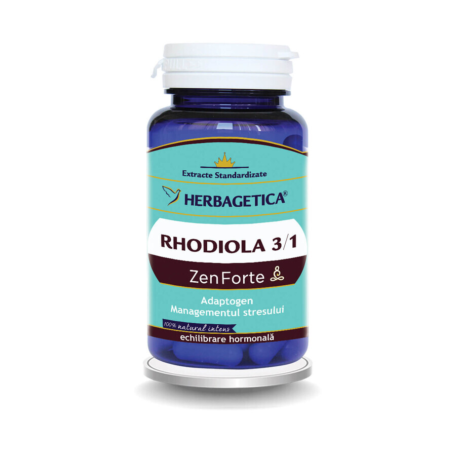 Rhodiola 3/1 Zen Forte, 60 gélules, Herbagetica