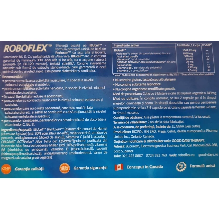 RoboFlex, 30 kapsułek, Good Days Therapy: ceny i cechy