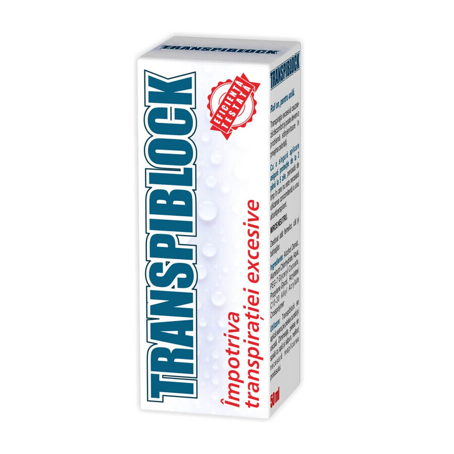 Transpiblock roll-on tegen overmatig zweten, 50 ml, Zdrovit