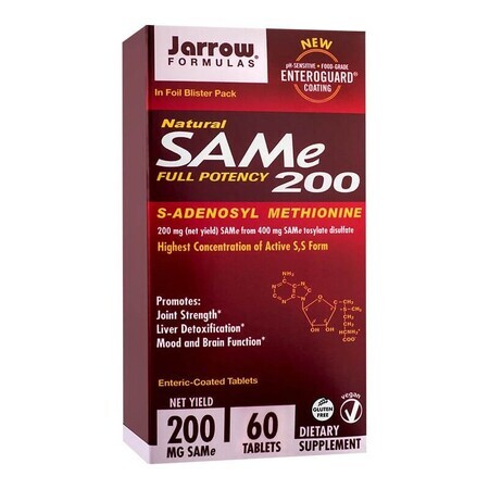 Sam-e Full Potency 200mg Jarrow Formulas, 60 tablete, Secom