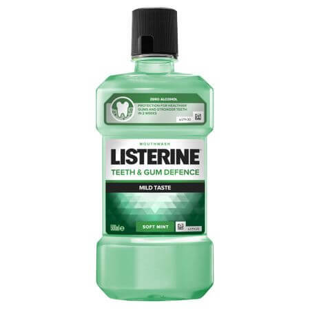 Collutorio Denti e gengive Defense Gusto delicato, 500 ml, Listerine