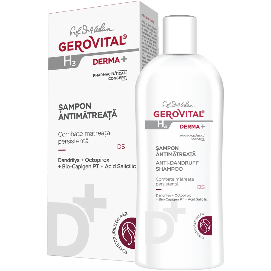 Gerovital H3 Derma+ Champú anticaspa, 200 ml