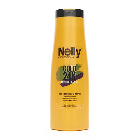 Shampooing contre la chute des cheveux Gold 24K, 400 ml, Nelly Professional