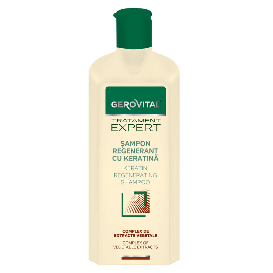 Shampoo Rigenerante con Cheratina, Gerovital Tratament Expert, 250 ml, Farmec