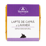 Savon naturel au lait de chèvre et à la lavande, 110 g, Trio Verde