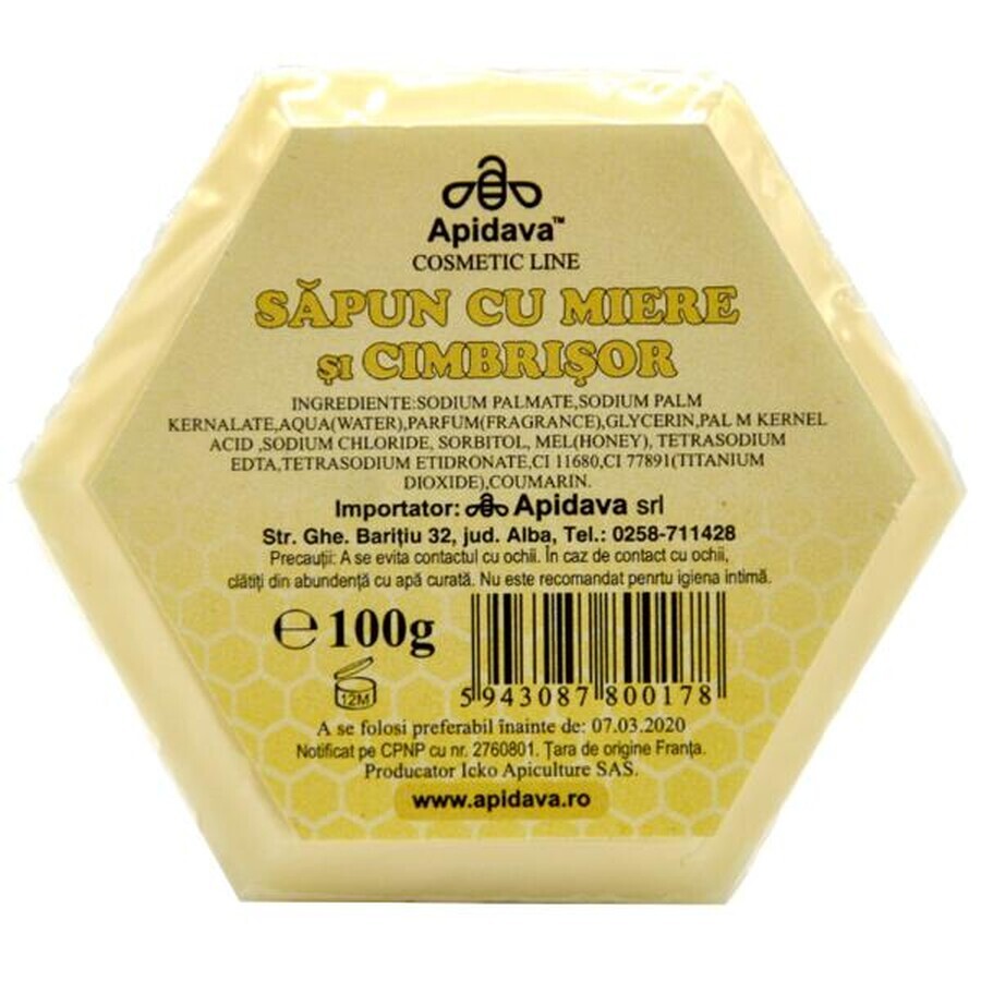 Savon au miel et au thym, 100 g, Apidava