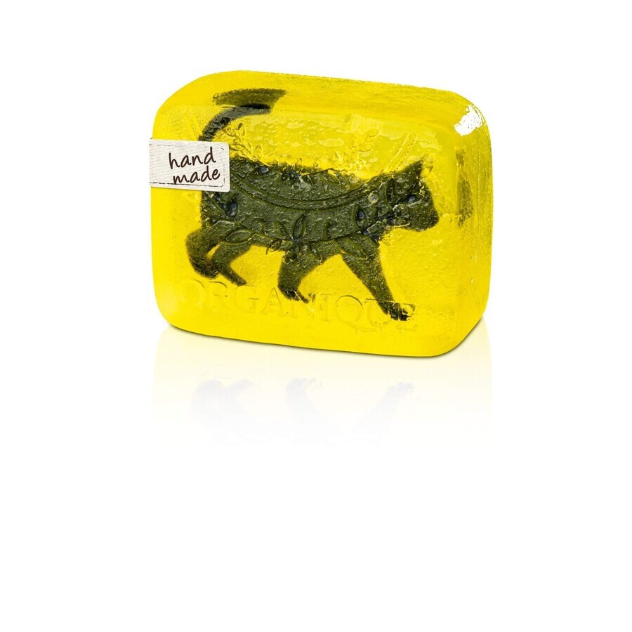 Savon décoratif à la glycérine et à la cannelle Chat noir, 100 g, Organique