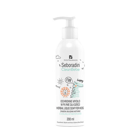 Flüssigseife mit Pflanzenextrakten Clean Bebe Seboradin, 200 ml, Lara