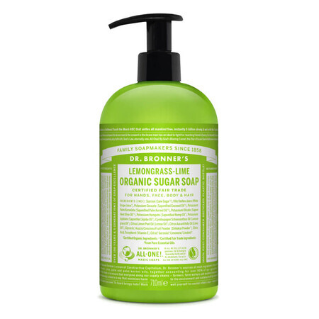 Sapun lichid cu lemongrass si lime Shikakai, 710 ml, Dr. Bronner's