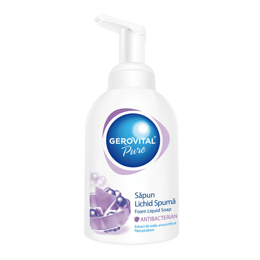 Gerovital Pure savon liquide mousse antibactérien, 300 ml, Farmec