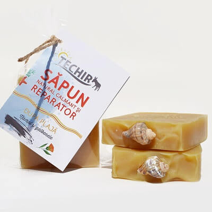 Savon naturel apaisant et réparateur après la plage, 120 g, Techir