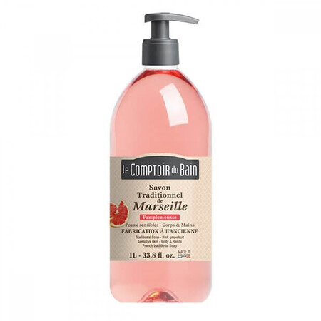 Savon de Marseille traditionnel au parfum de pamplemousse, 1000 ml, Le Comptoir du Bain