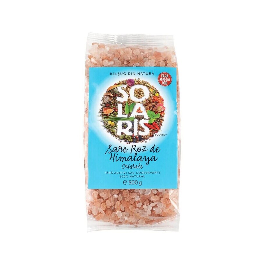 Cristaux de sel rose de l'Himalaya, 500 g, Solaris