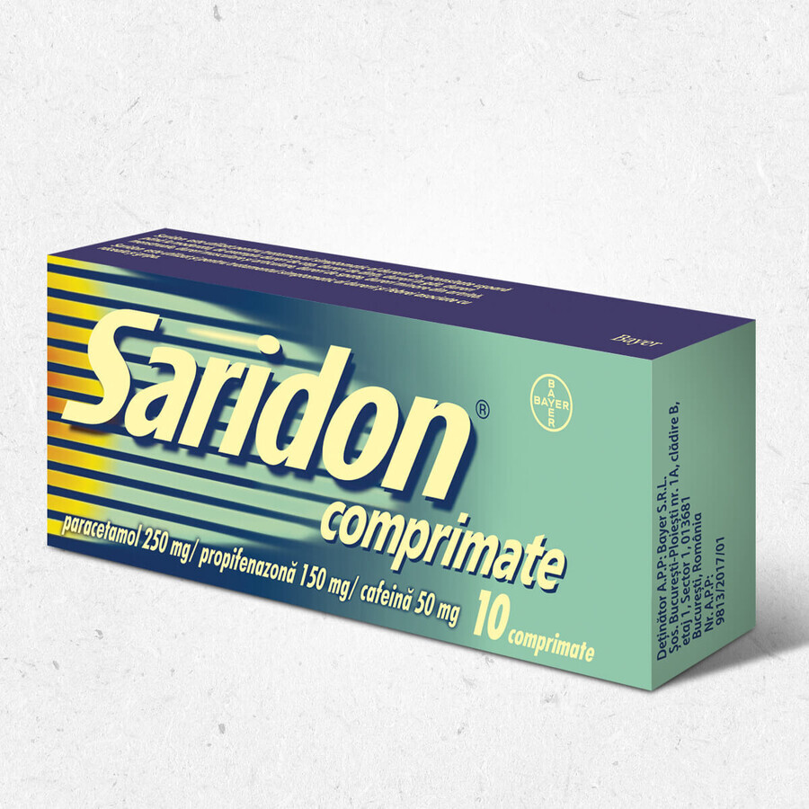 Saridon, 10 comprimés, Bayer