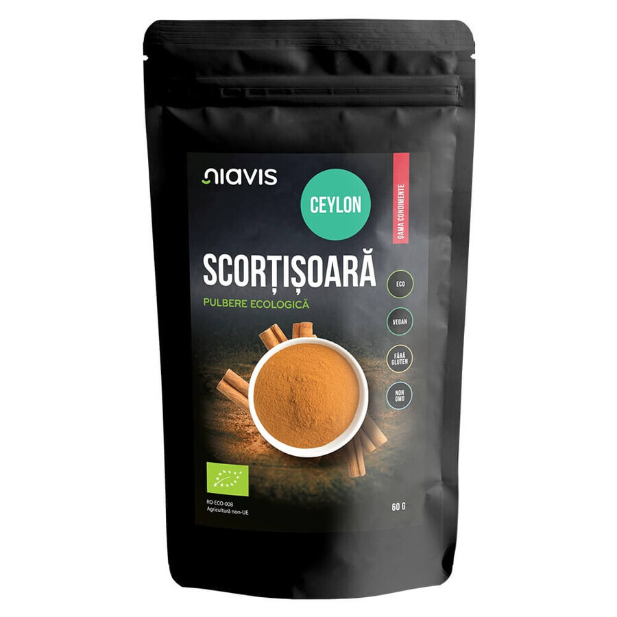 Scortisoara Ceylon pulbere ecologica, 60 g, Niavis