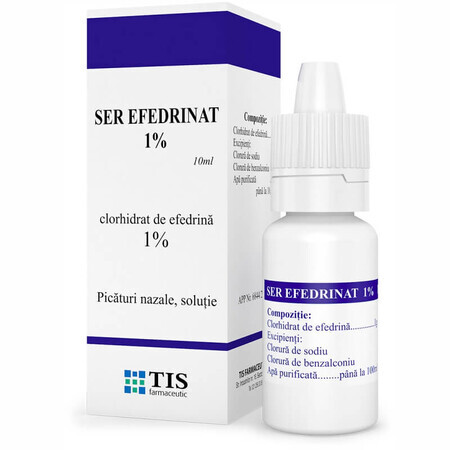 Ephédrine sérum gouttes nasales 1%, 10 ml, Tis Pharmaceutical