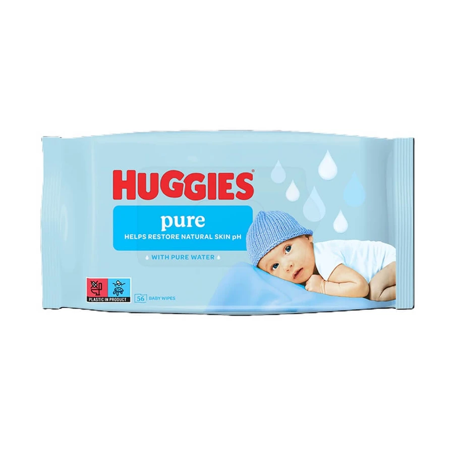 Pure vochtige doekjes, 56 stuks, Huggies