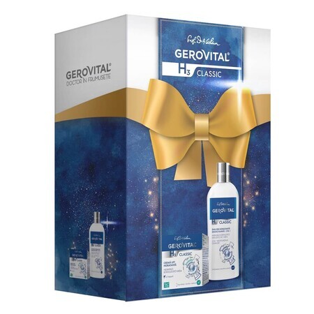 Set Gerovital GH3 Classic 2in1 Reinigingsemulsie 200ml, Hydraterende Liftcrème 50ml, Farmec