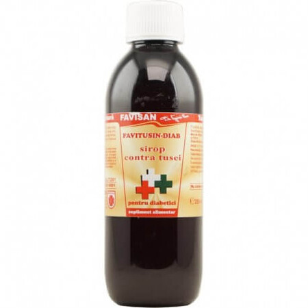 Favitusin Diab hoestsiroop zonder suiker, 250 ml, Favisan